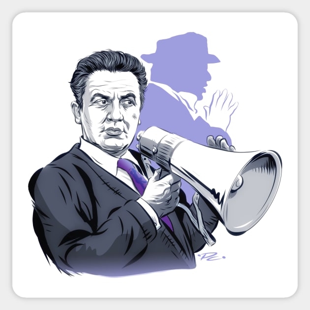 Federico Fellini - An illustration by Paul Cemmick Sticker by PLAYDIGITAL2020